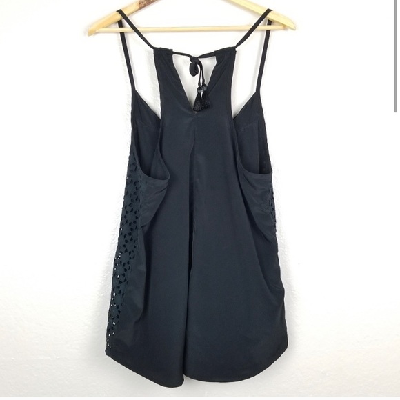 Athleta Eyelet Dunes Tank Top Black XS - Picture 3 of 6